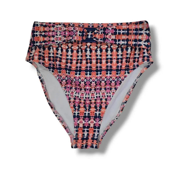 Jessica Simpson women's multicolor high leg faux belted bikini bottom - small - Picture 1 of 8